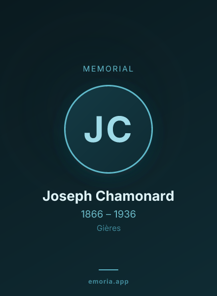 Memorial portrait of Joseph Chamonard