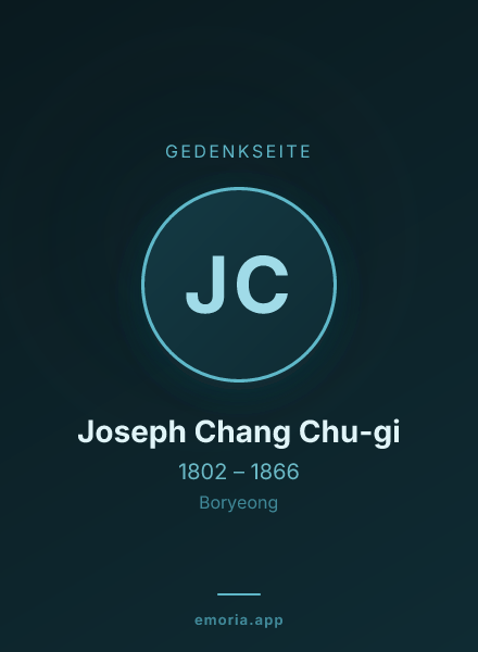 Gedenkportrait von Joseph Chang Chu-gi