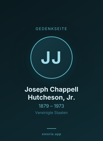 Gedenkportrait von Joseph Chappell Hutcheson, Jr.
