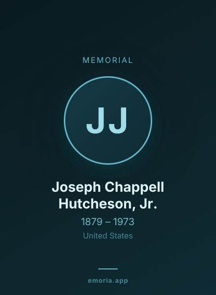 Memorial portrait of Joseph Chappell Hutcheson, Jr.