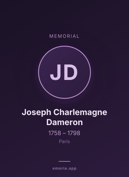 Memorial portrait of Joseph Charlemagne Dameron