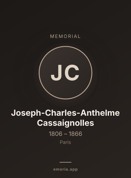 Memorial portrait of Joseph-Charles-Anthelme Cassaignolles