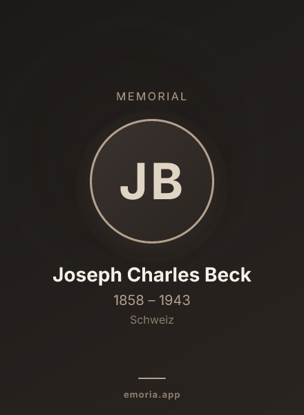 Memorial portrait of Joseph Charles Beck