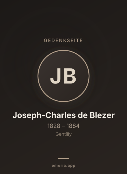Gedenkportrait von Joseph-Charles de Blezer