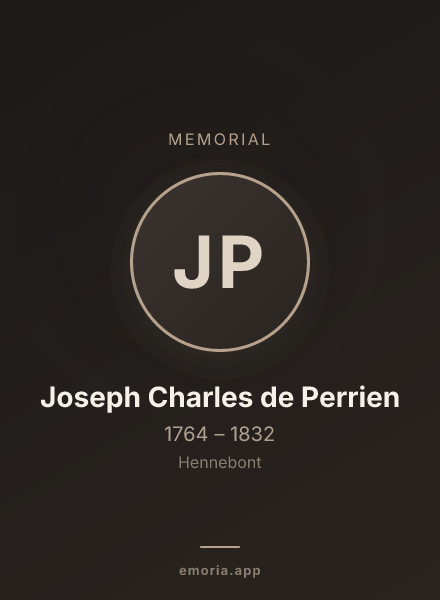 Memorial portrait of Joseph Charles de Perrien