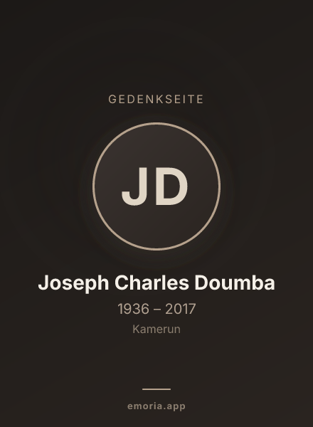 Gedenkportrait von Joseph Charles Doumba
