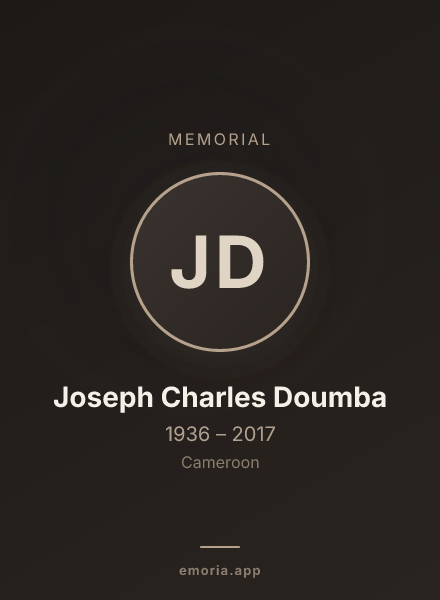 Memorial portrait of Joseph Charles Doumba