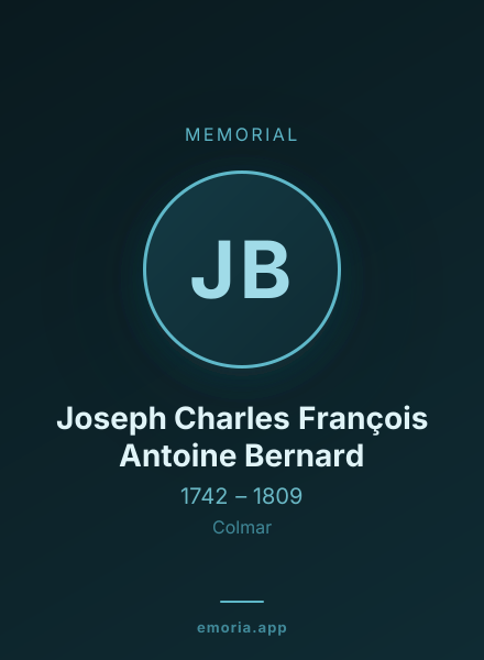 Memorial portrait of Joseph Charles François Antoine Bernard