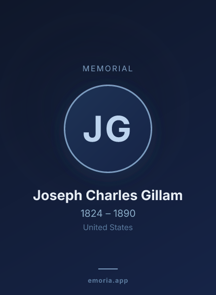 Memorial portrait of Joseph Charles Gillam