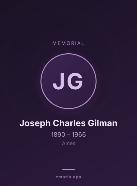 Memorial portrait of Joseph Charles Gilman