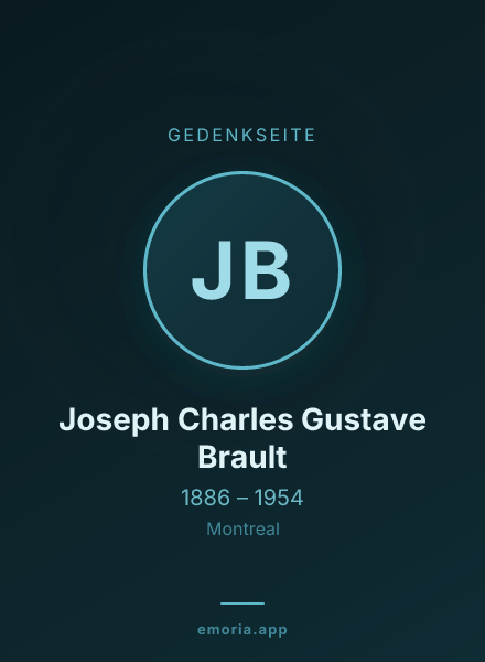 Gedenkportrait von Joseph Charles Gustave Brault