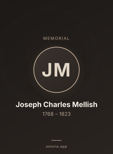 Memorial portrait of Joseph Charles Mellish
