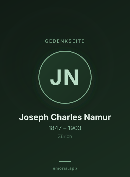 Gedenkportrait von Joseph Charles Namur