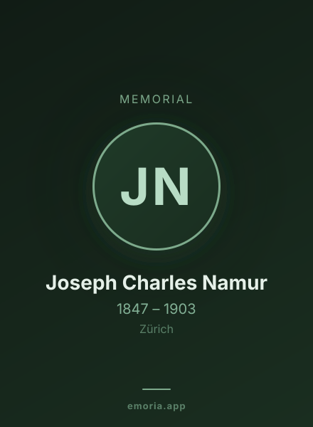 Memorial portrait of Joseph Charles Namur