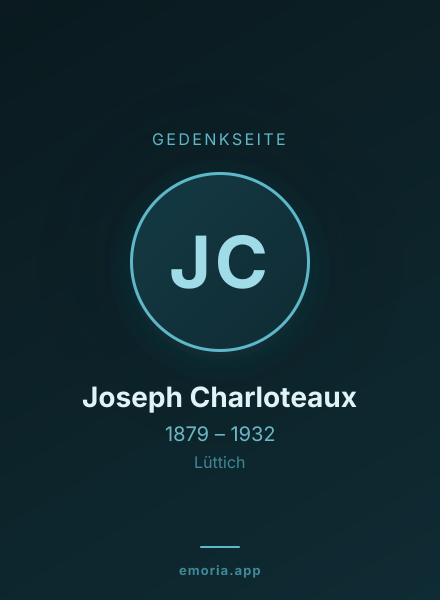Gedenkportrait von Joseph Charloteaux