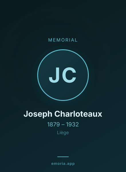 Memorial portrait of Joseph Charloteaux