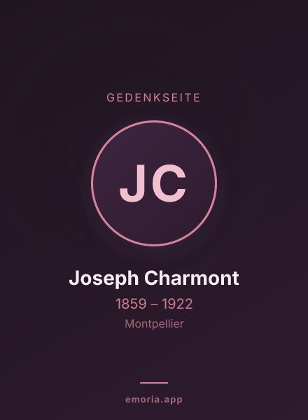 Gedenkportrait von Joseph Charmont