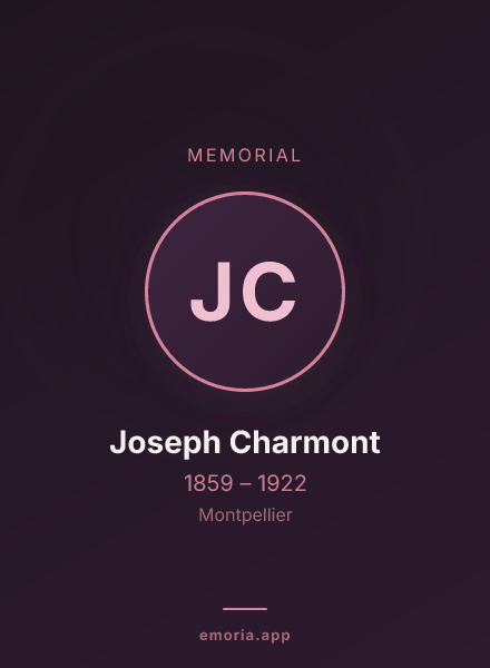 Memorial portrait of Joseph Charmont