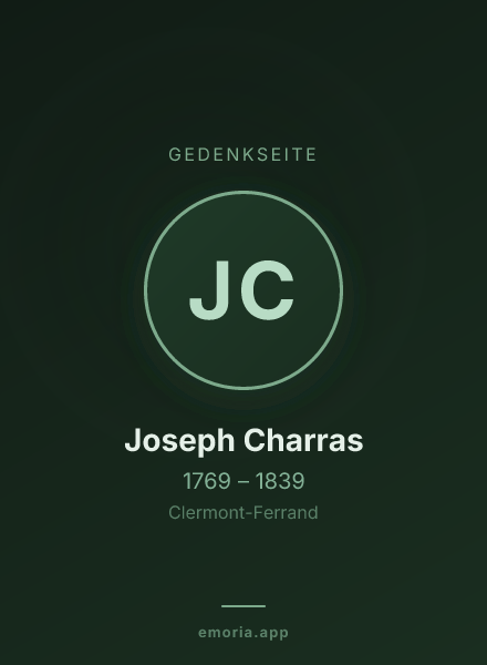 Gedenkportrait von Joseph Charras