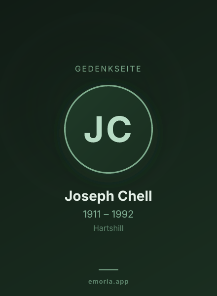 Gedenkportrait von Joseph Chell