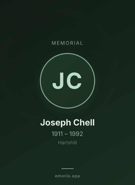 Memorial portrait of Joseph Chell