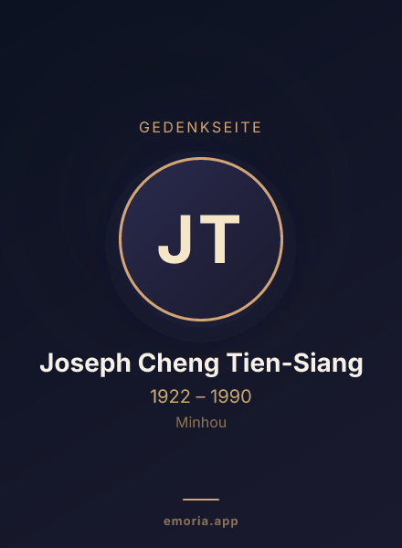 Gedenkportrait von Joseph Cheng Tien-Siang