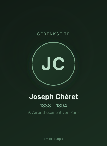 Gedenkportrait von Joseph Chéret