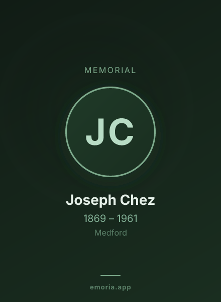 Memorial portrait of Joseph Chez