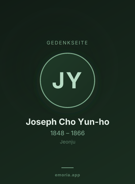 Gedenkportrait von Joseph Cho Yun-ho