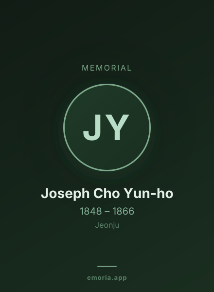 Memorial portrait of Joseph Cho Yun-ho