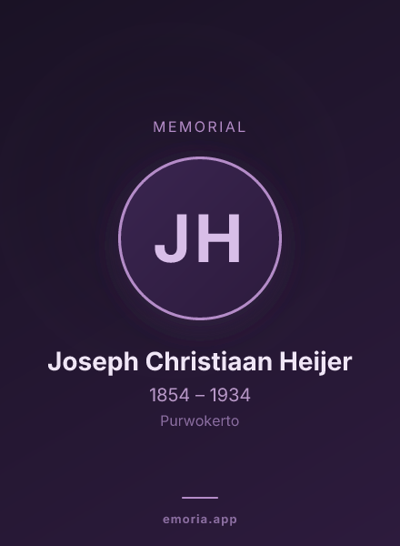 Memorial portrait of Joseph Christiaan Heijer