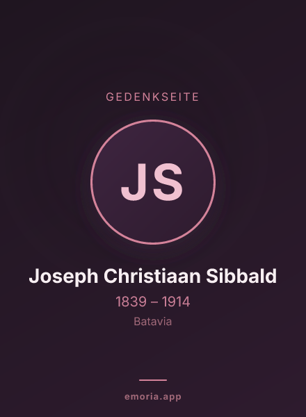 Gedenkportrait von Joseph Christiaan Sibbald