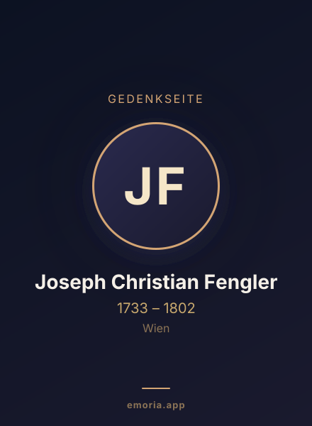 Gedenkportrait von Joseph Christian Fengler