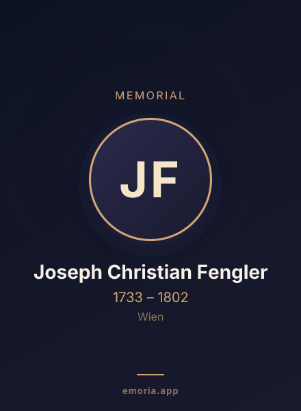 Memorial portrait of Joseph Christian Fengler
