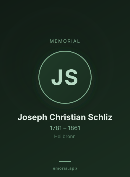 Memorial portrait of Joseph Christian Schliz