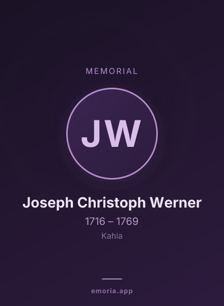 Memorial portrait of Joseph Christoph Werner