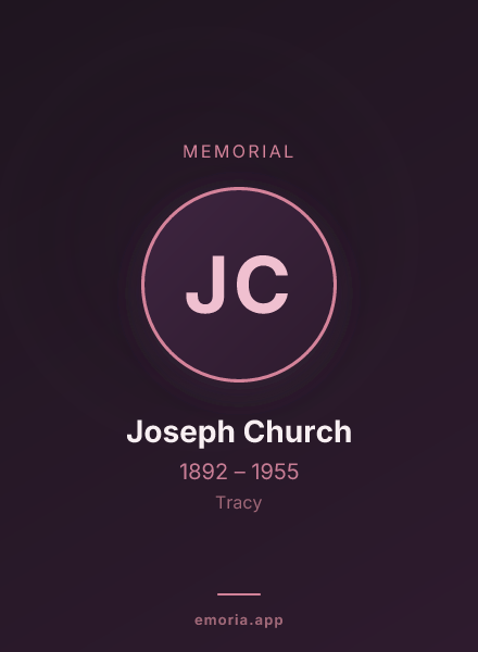 Memorial portrait of Joseph Church