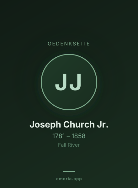 Gedenkportrait von Joseph Church Jr.