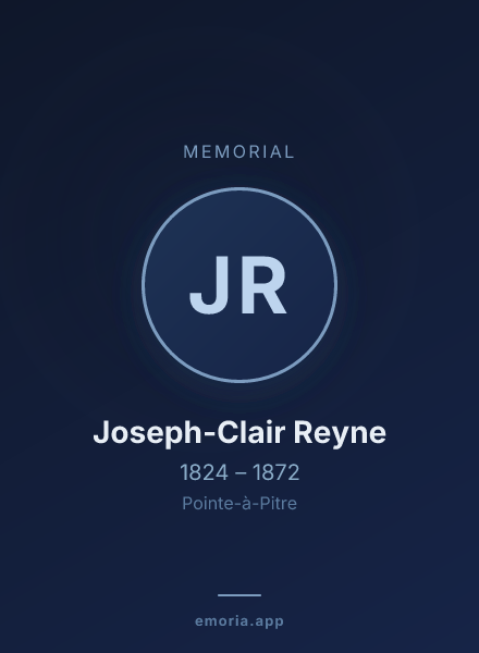 Memorial portrait of Joseph-Clair Reyne