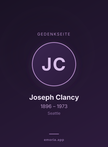 Gedenkportrait von Joseph Clancy