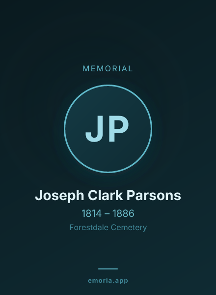 Memorial portrait of Joseph Clark Parsons