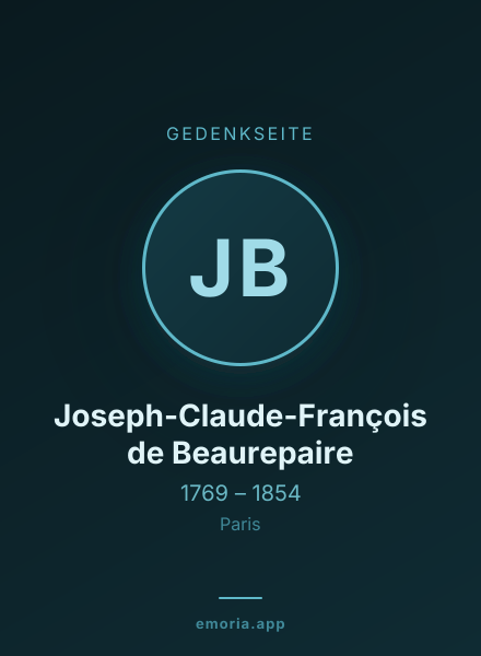 Gedenkportrait von Joseph-Claude-François de Beaurepaire