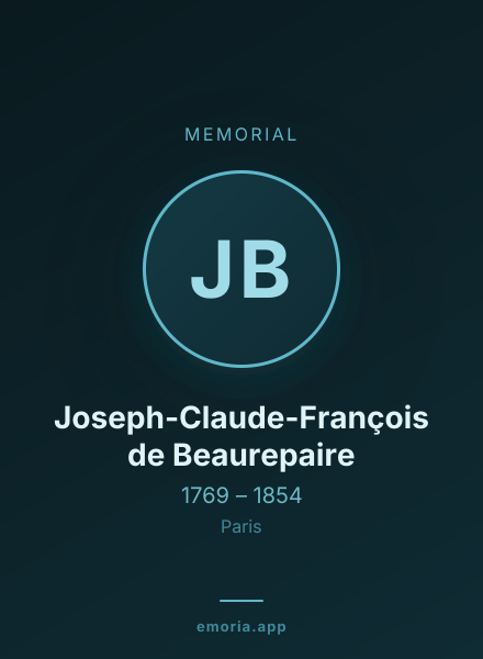 Memorial portrait of Joseph-Claude-François de Beaurepaire