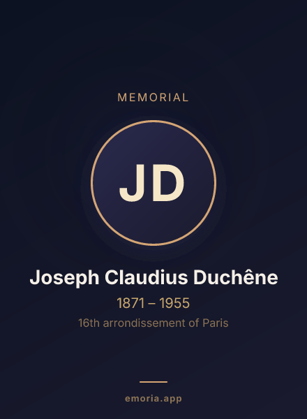 Memorial portrait of Joseph Claudius Duchêne