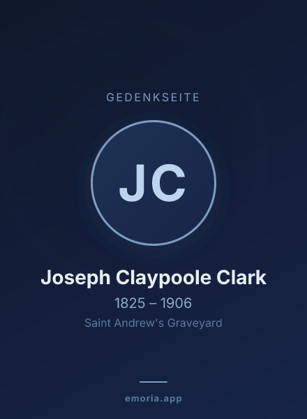 Gedenkportrait von Joseph Claypoole Clark