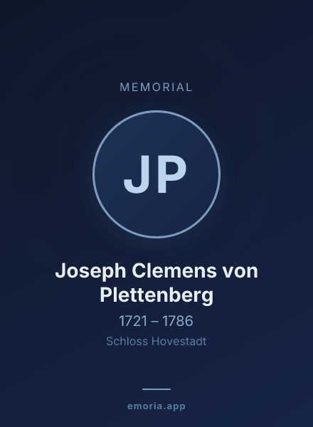 Memorial portrait of Joseph Clemens von Plettenberg