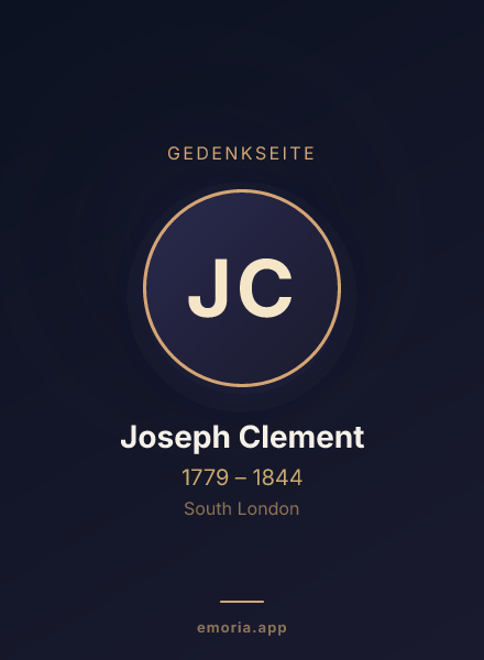Gedenkportrait von Joseph Clement
