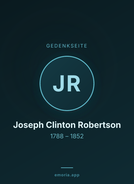 Gedenkportrait von Joseph Clinton Robertson