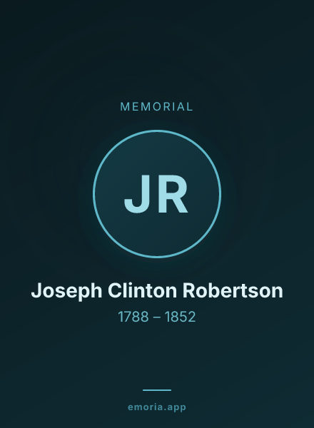 Memorial portrait of Joseph Clinton Robertson