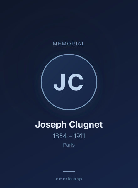 Memorial portrait of Joseph Clugnet